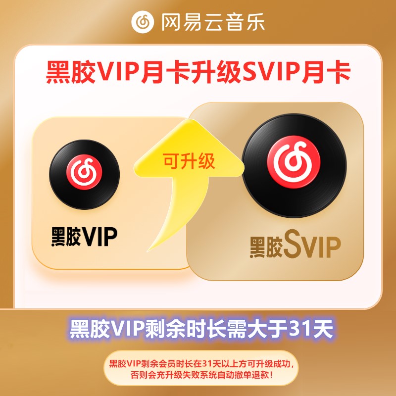 【自动充值】网易云音乐VIP升级SVIP『1个月』