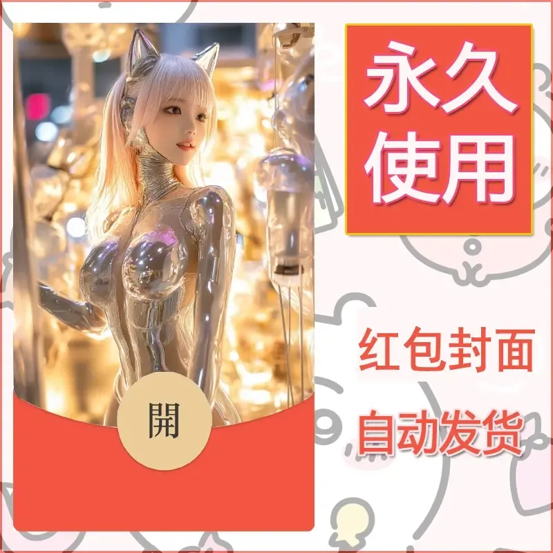 新款永久微信红包封面美女系列自制皮肤diy素材29