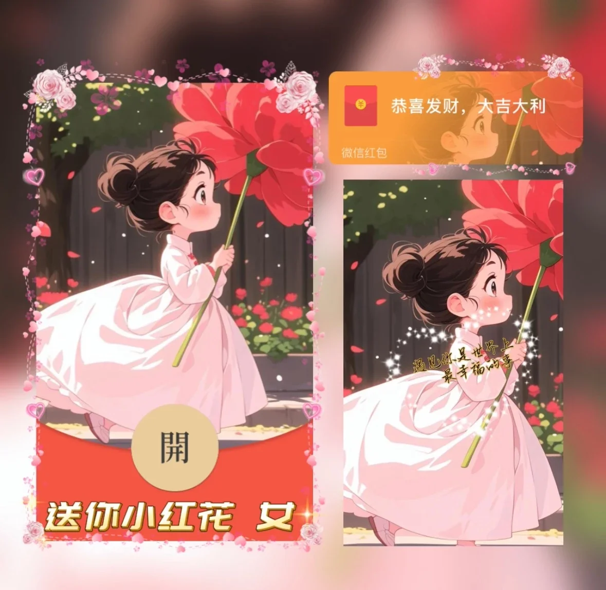 微信红包封面 |『送你小红花 女』 - ¥2.05