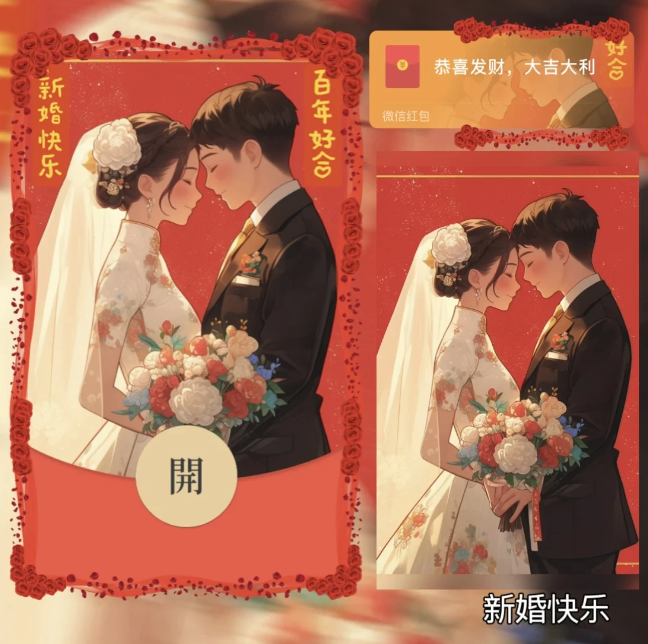 微信红包封面 |『新婚快乐/百年好合』 - ¥2.05